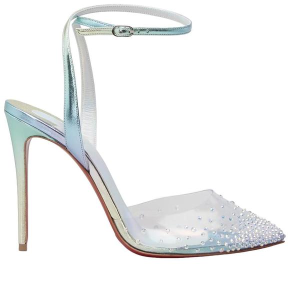 Spikaqueen Strassed Crystal Clear PVC Unicorn ombre Sandals E576 - Picture 2 of 12